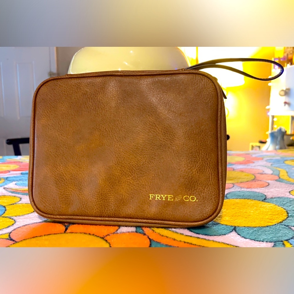 Frye and Co. Vegan Brown Leather Tech Storage Case Never Used